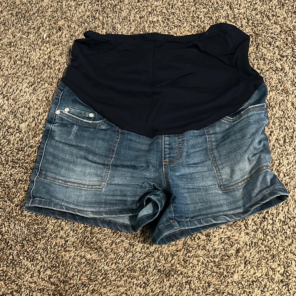 Maternity jean shorts